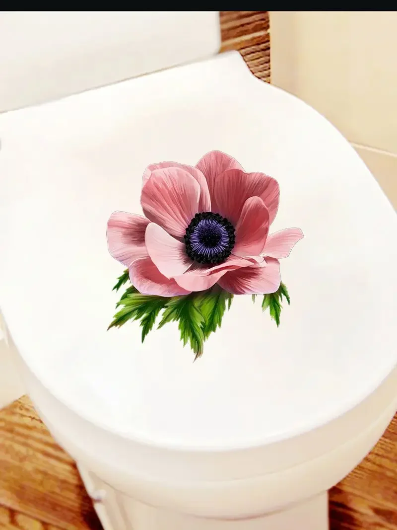 Beautiful flower waterproof self-adhesive furniture electrical scratch stickers indoor decorative wall stickers  toilet decal