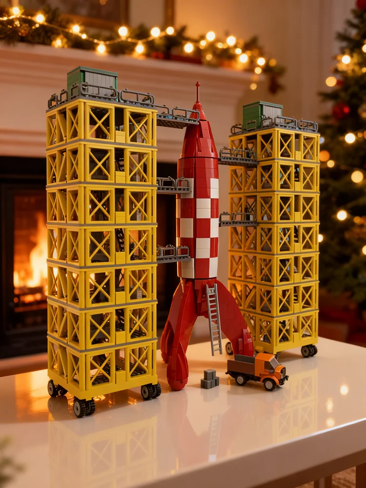 1543pcs MOC Rocket Space Model Bouwstenen Creatief DIY Cadeau Display Decor Monteer Premium Volwassen Kinderen Bureau Thuis Collectible - afbeelding 2