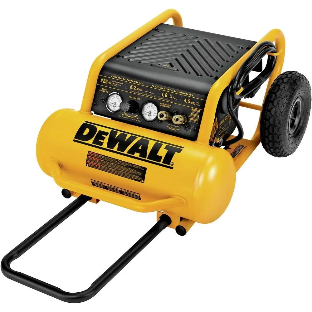 เครื่องอัดอากาศแบบพกพา ความดันสูงสุด 225 PSI พร้อมล้อ ความจุ 4.5 แกลลอน