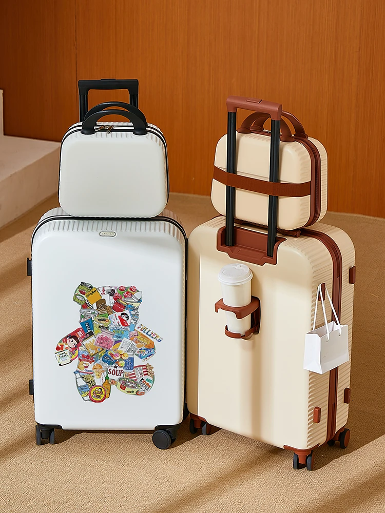 Doodle Bear 24 Inch Multi-Functional Travel Suitcase Children's 20 Inch Boarding Box Boys Small Password Pull Rod Box