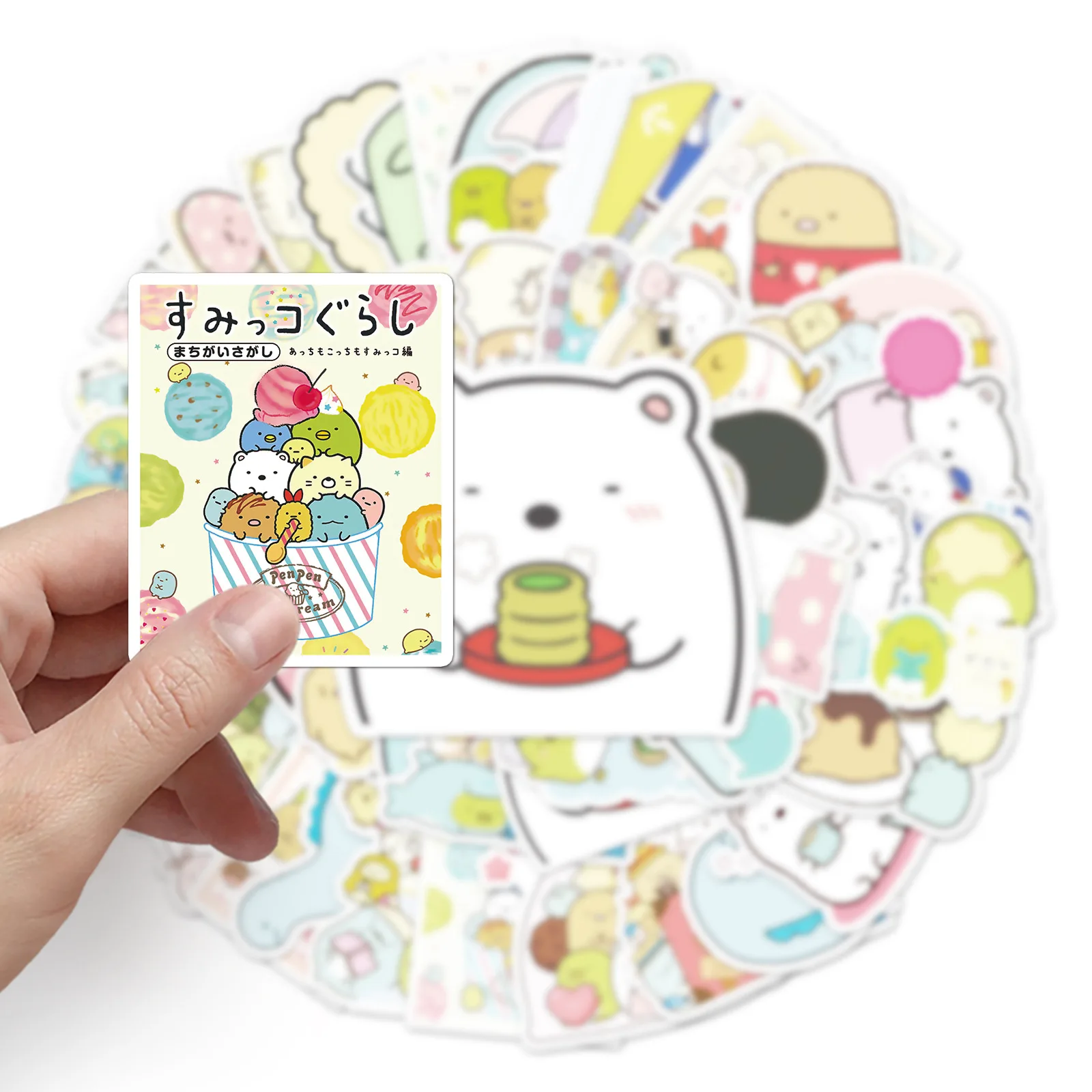 50 pièces mignon Sumikko Gurashi PVC japonais Anime étanche décalcomanie Scrapbooking bricolage papeterie journal autocollant bagages enfants jouets cadeau