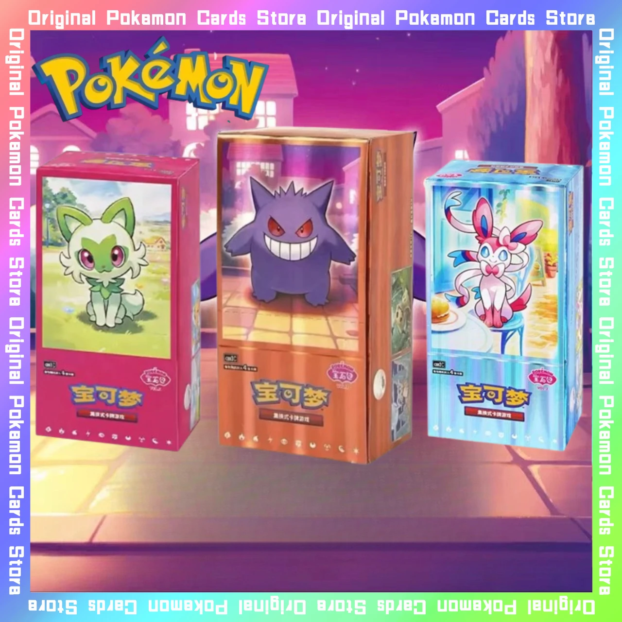 100% original pokemon gem pacote vol1 2 3 cartões escarlate e violeta simplificado chinês ptcg negociação anime cartão brinquedo presentes colecionáveis