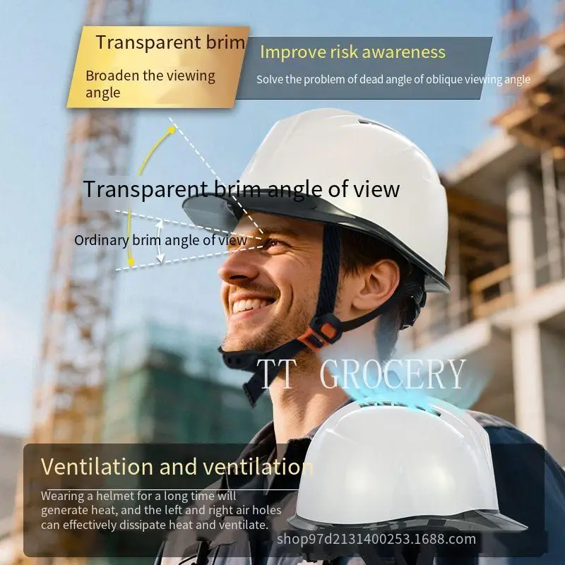 Safety Helmet Construction Hard Hat American Industry Style ABS Protective Helmets Work Cap For Working Climbing Riding White