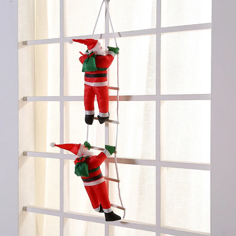 Hot Sale Santa Claus Doll Christmas Decoration Ladder Climbing Rope Pendant Home Decoration Small Gifts