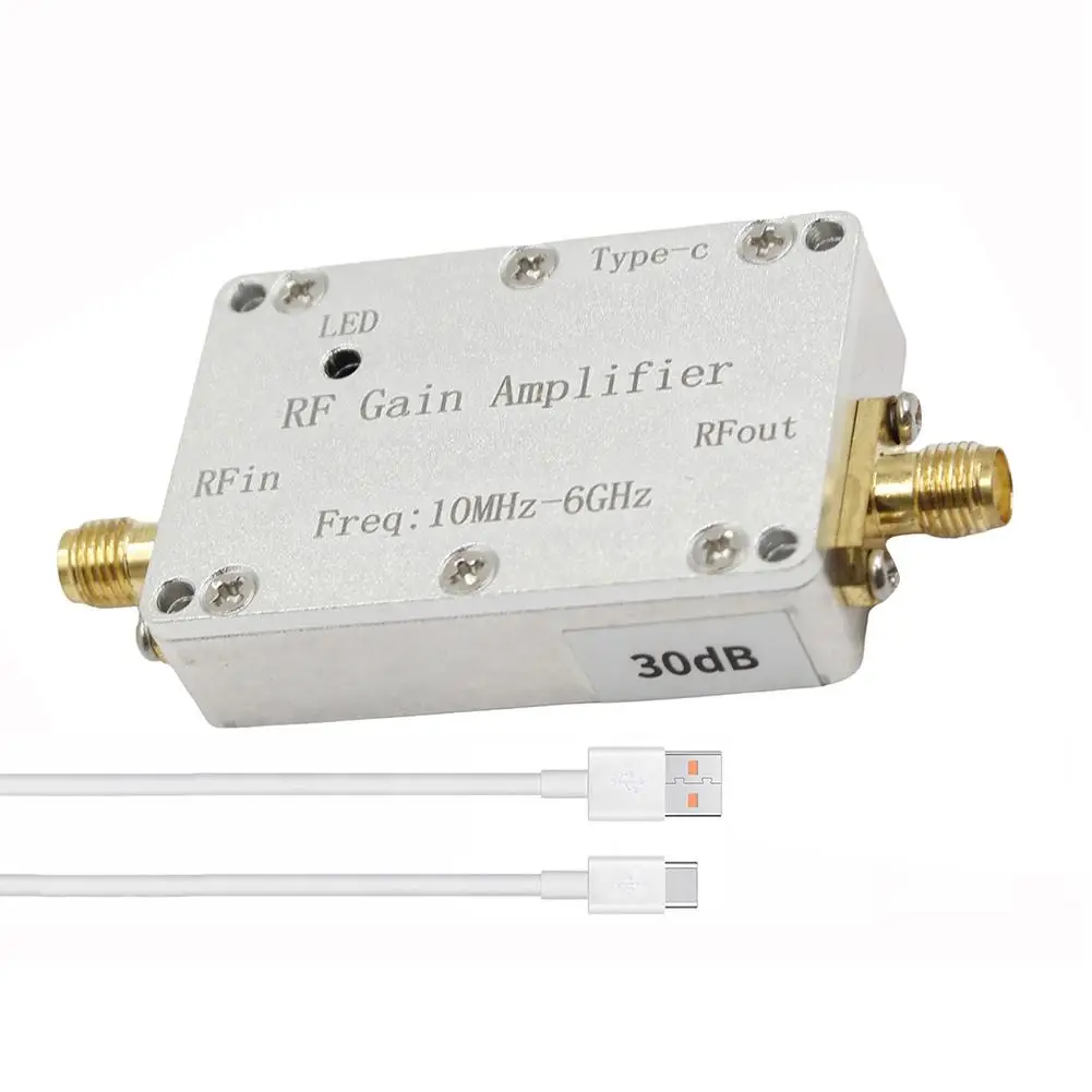 50M-6GHz High Flatness Amplifier Gain 30DB 20DB RF LAN Module Front-end Low Noise Signal Receiving Amplifier