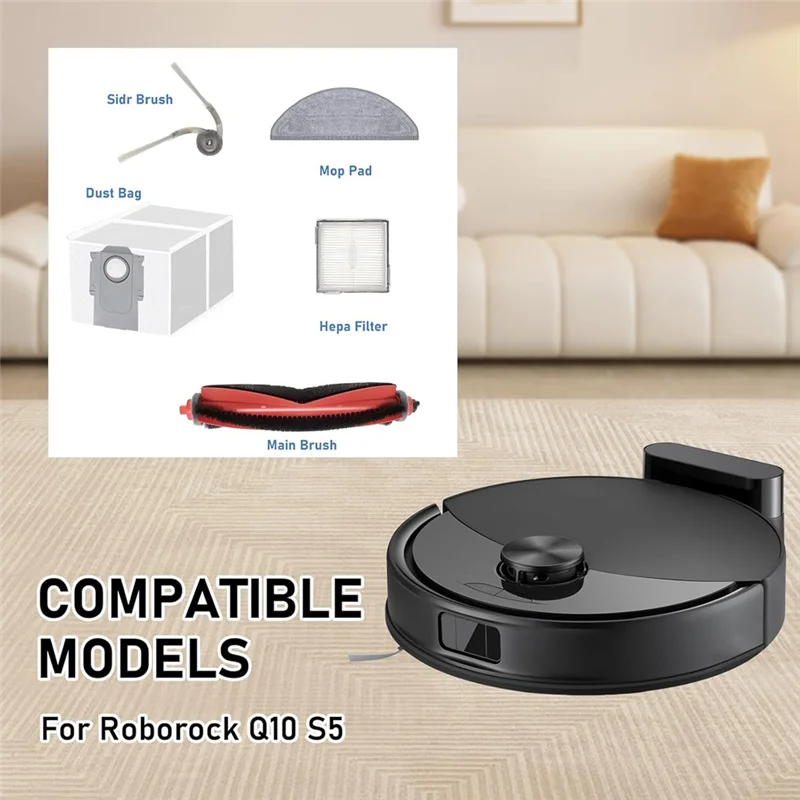 Vacuum Cleaner Replacement Parts Kit For Roborock Q10 S5/Q10 S5+ Models Accessory