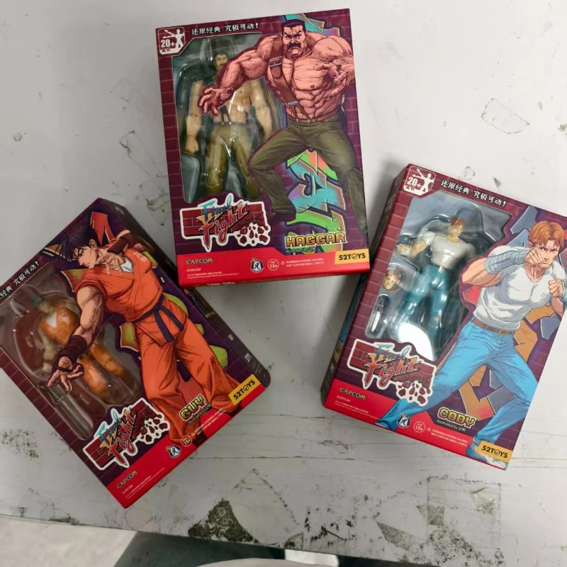 En stock, figura de acción de 3.75 pulgadas de 52toys Capcom Final Fight, modelo de soldado genial, juguete para amantes de los juegos, decoración, regalos sorpresa