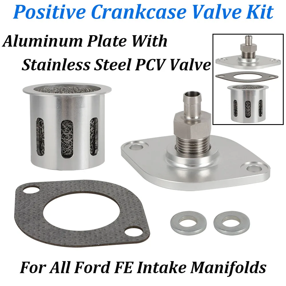 Intake Manifold PCV Positive Crankcase Valve Kit For Ford FE Engine -352 390 406