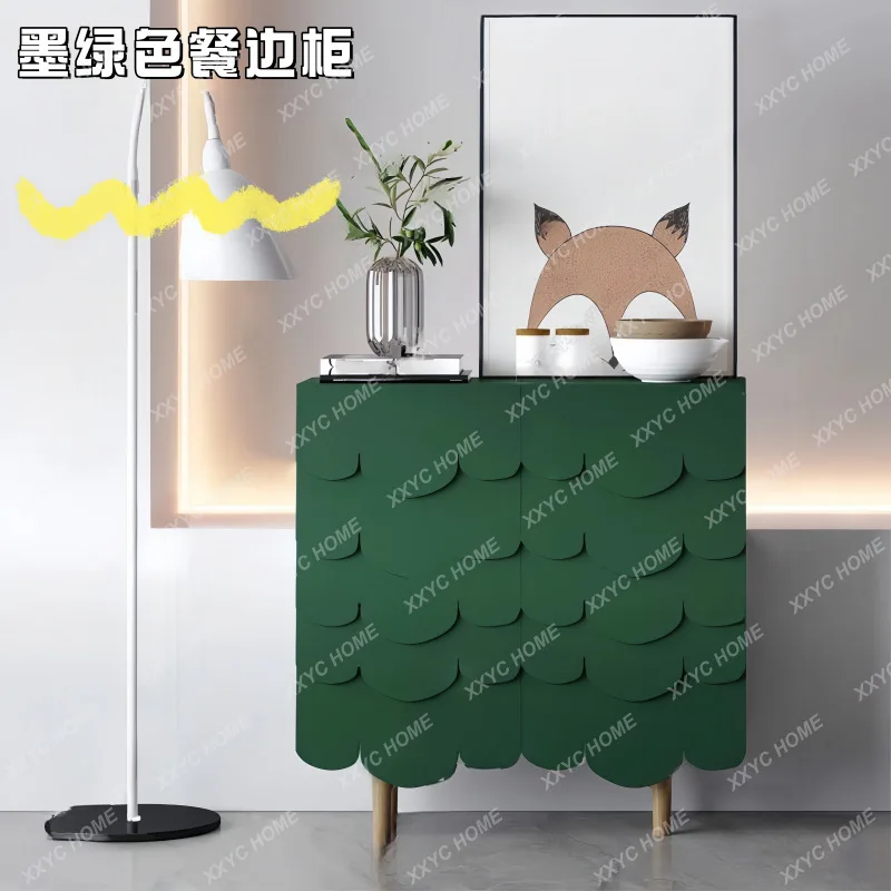 A  paint dining side cabinet solid wood entrance cabinet shoe cabinet modern simplicity