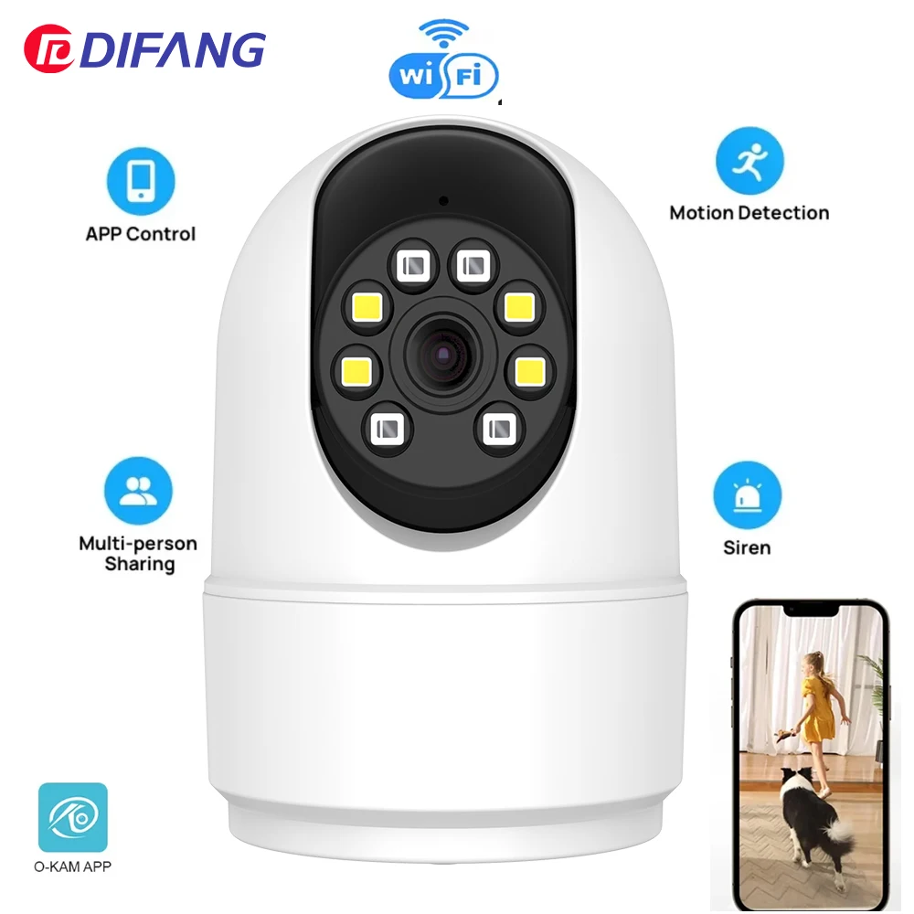 

WiFi6 IP Camera Home Baby Monitor Color Night Audio Wireless Video Surveillance Camera Auto Home Tracking Security CCTV Camera