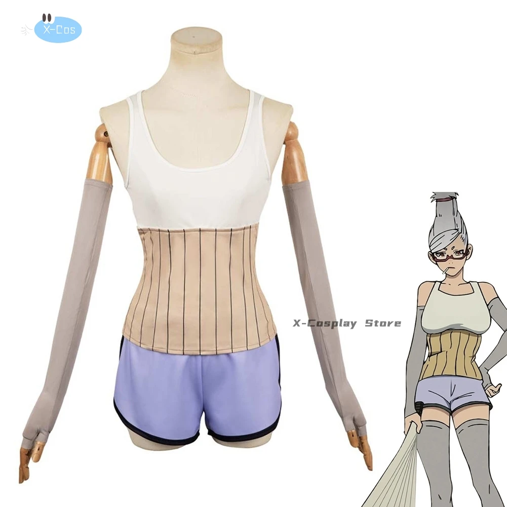 Anime Dandadan Seiko Ayase Cosplay Costume DAN DA DAN Stripe Tops Shorts Uniform Wig Woman Sexy Cute Carnival Halloween Suit