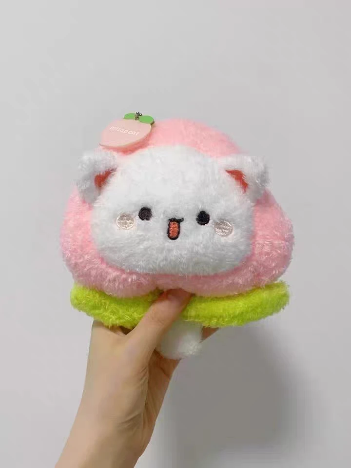 

Original Peach Cat Peachy Meow Fluffball Series Blind Box Pendant Cute Keychain Kawaii Cartoon Bag Charm Decorations Girl Gift