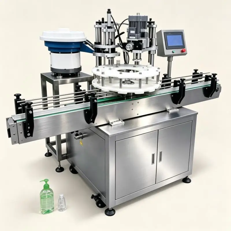 Bottle Cap Lifter & Capping Machine Fully Automatic Cap Sorting Sealing for Pharmaceutical Health Care Products