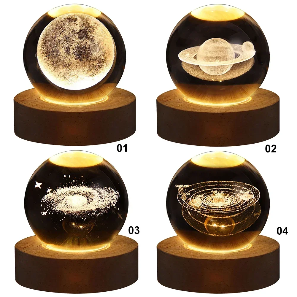 2025Creative Birthday Gift For Best Friend Giving Boyfriend Glowing Crystal Ball Practical Milky Way Graduation Desktop Ornament