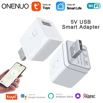 Onenuo tuya smart micro usb adapter schalter 5v wifi mini usb netzteil arbeitet mit alexa hey google alice für smart home