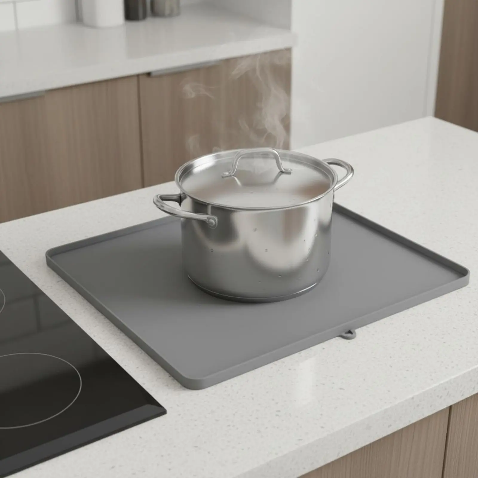Silicone Microwave Top Mat Flexible Microwave Oven Top Protector Silicone Appliance Tray Spill Resistant Kitchen Accessory