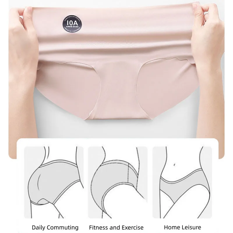 7 قطعة سراويل نسائية سلسة 10A مضادة للبكتيريا المنشعب منتصف الارتفاع ملخصات تنفس بعقب رفع جميع المواسم استخدام الملابس الداخلية النساء