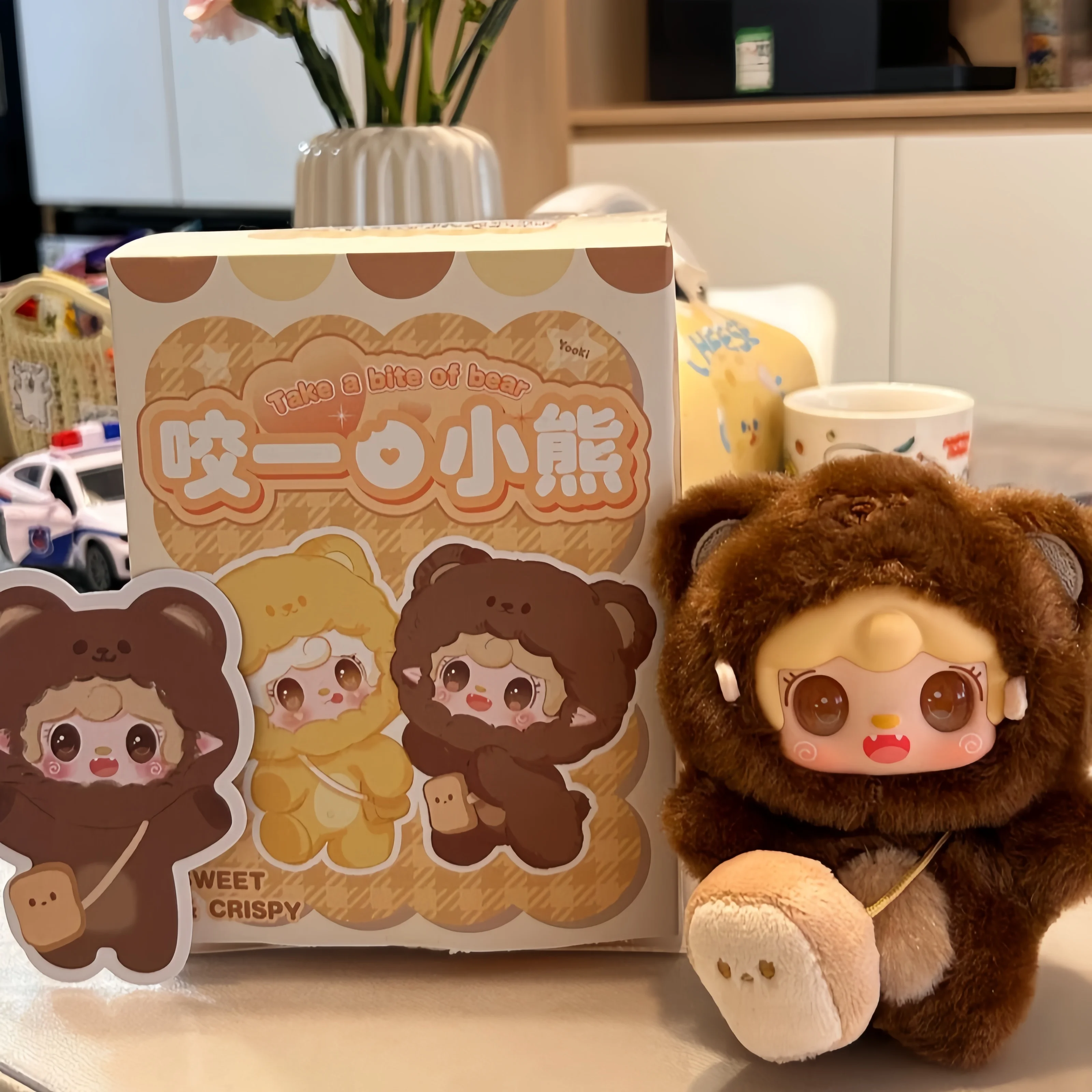 

Подлинная Yooki V4, высокое качество, 10 см, кулон Gen Bite Bear Series, виниловый милый декор, коллекционная фигурка, украшение, игрушки Bestie, подарки