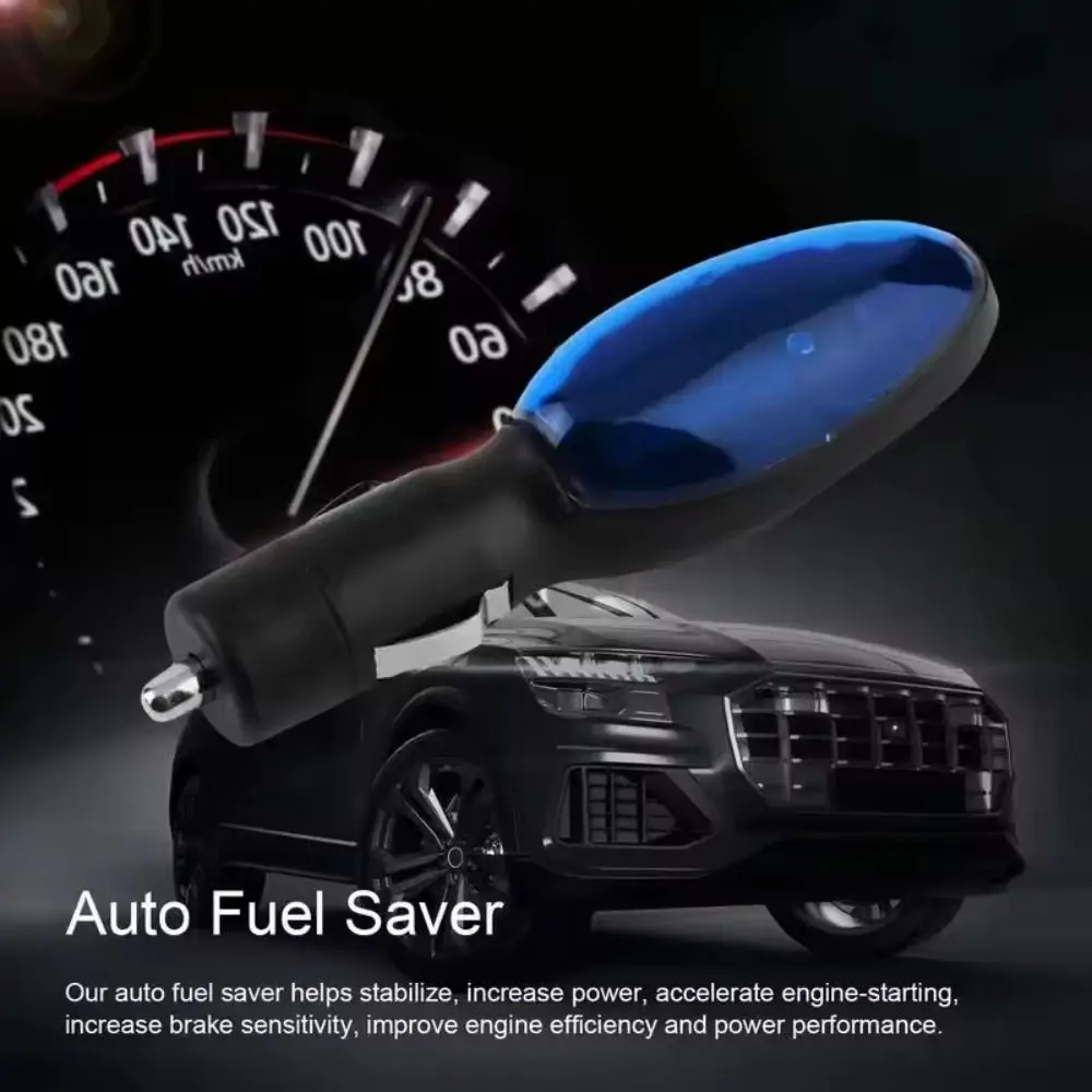 12 V Plug And Play Plug-and-Play Fuel Saver Universal Fit Blue Gas Saver Device Portable Energy Economy Device For Trucks