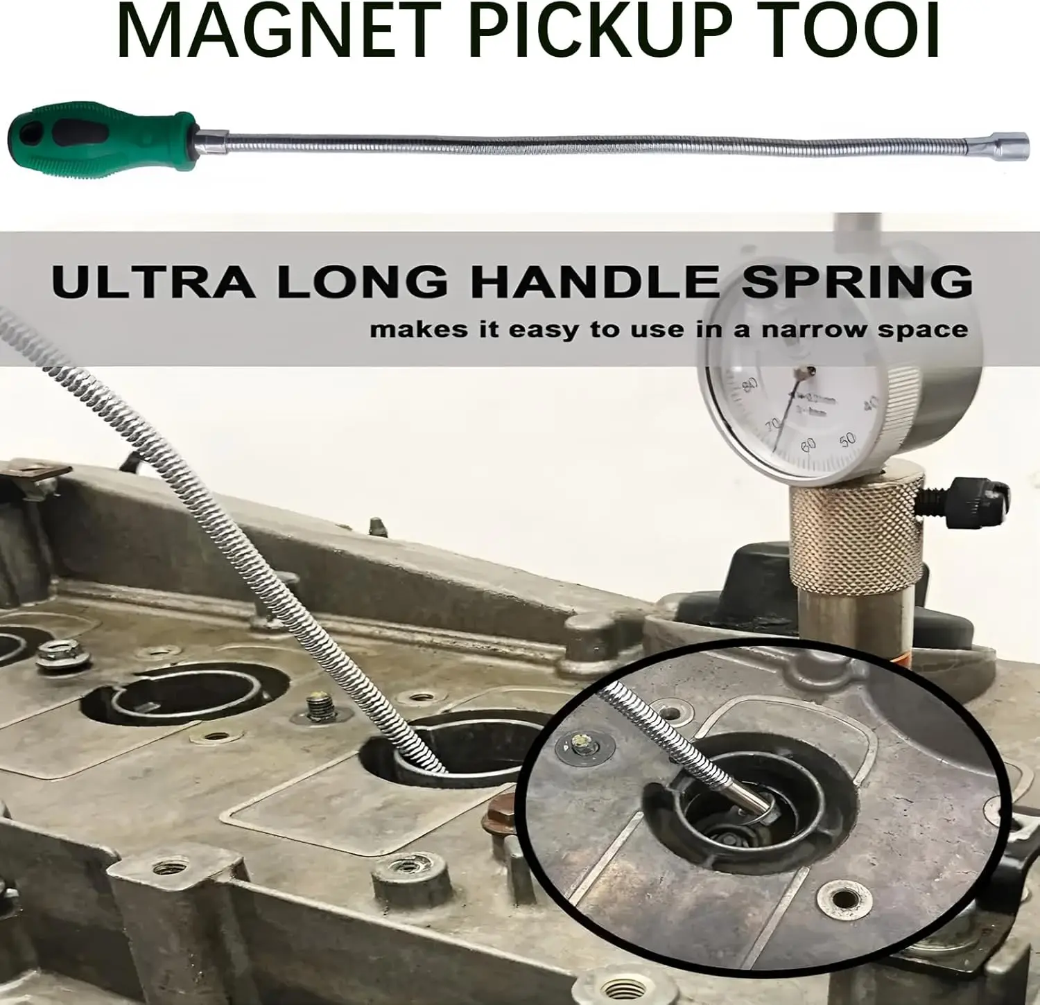 1/4インチ小型ラチェットソケットレンチセット（20個入り）1/4ラチェットエクステンション＆磁気ピックアップツール付き