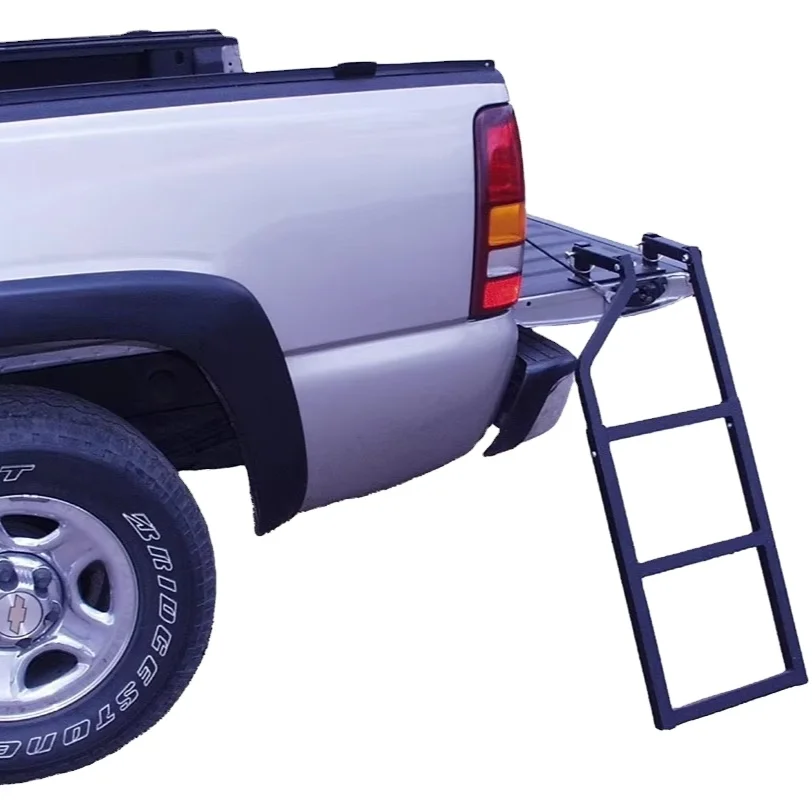 

Car Accessaries Pickup Truck Tail Ladder Climb Rear Tail Door Collapsible Rotating Ladder Pickup Truck Tail Door Ladder