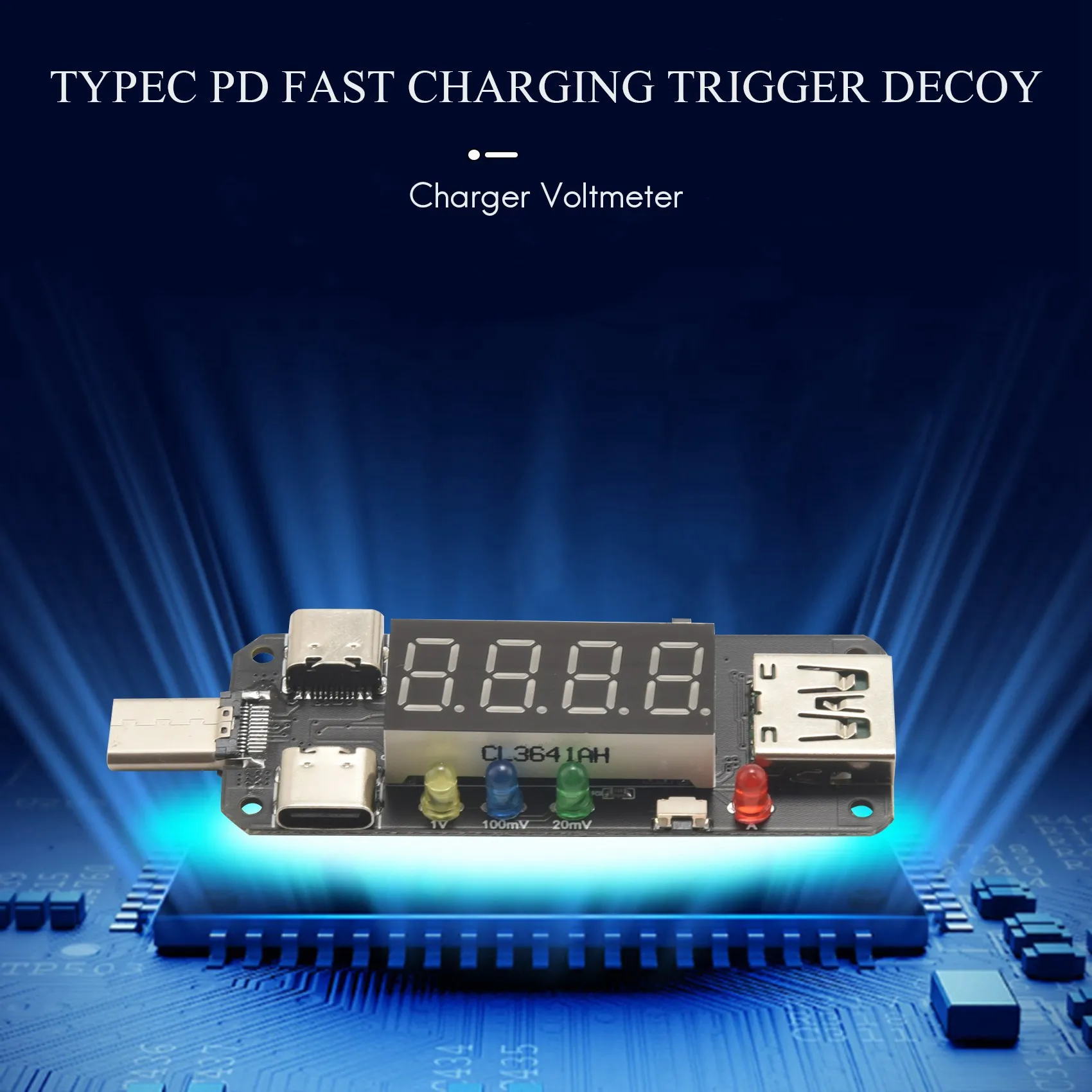 

Зарядное устройство с триггером USB, вольтметр, амперметр, 5 В/9 В/12 В/15 В/20 В/PPS PD2.0 PD3.0 Type-C USB-приемо для зарядного устройства PD