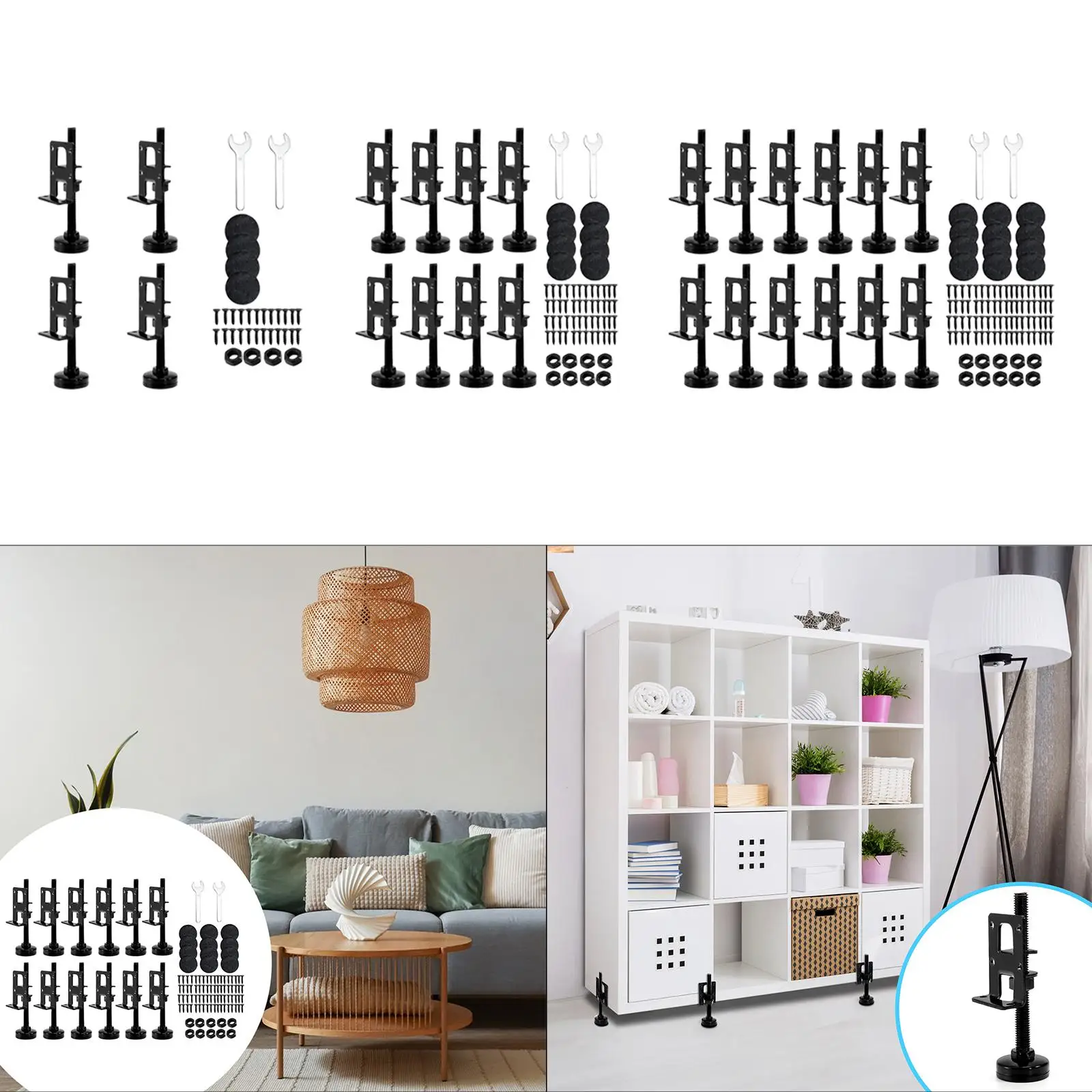 

Adjustable Leveling Feet Furniture Levelers Easy Installation Portable Simple