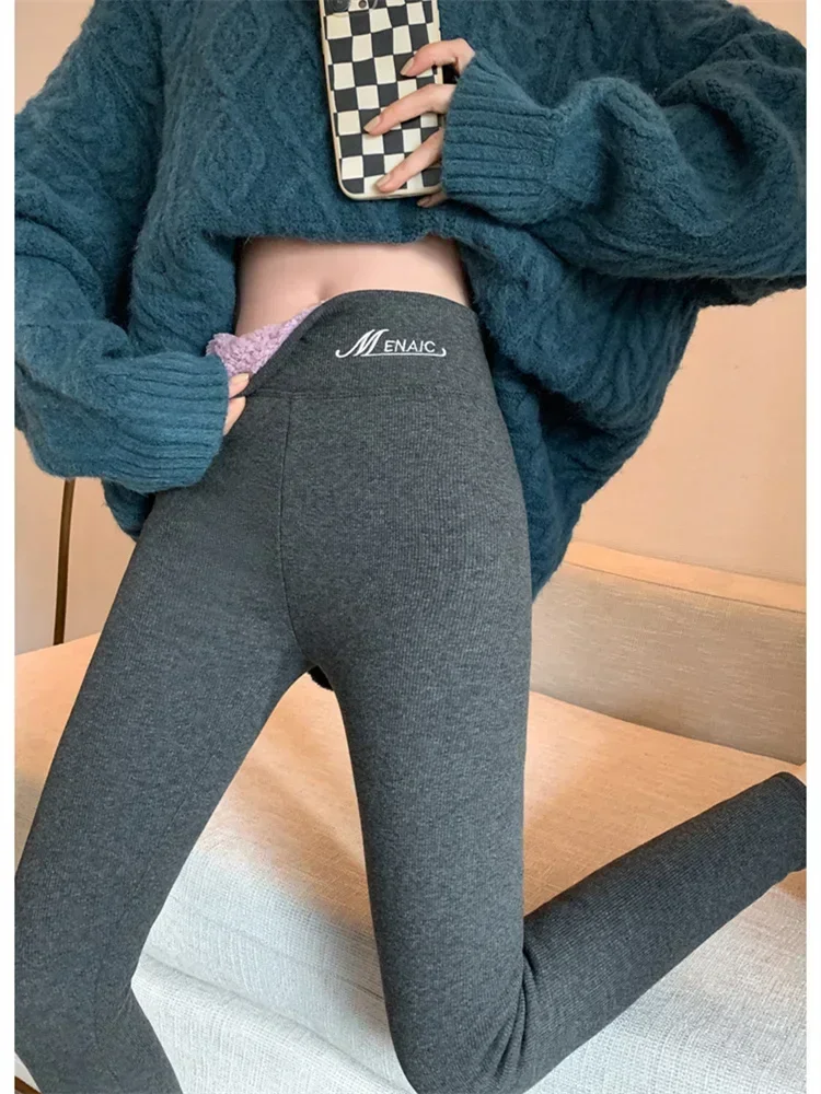 Women\'s Sexy Winter Leggings Thermal Underwear Velvet Slimming Tight Fleece Pants Stretch Thick Warm Leggins for Clothes Women