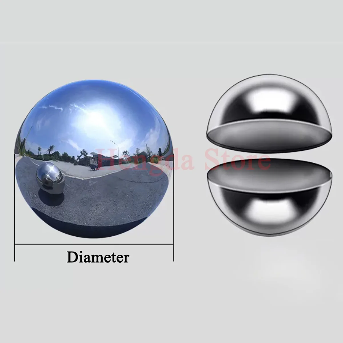 201 Stainless Steel Hollow Ball Dia 16mm-400mm Thick 1/1.2/1.5mm Mirror Finish Decorative Ball Sphere Home Garden Ornament Decor