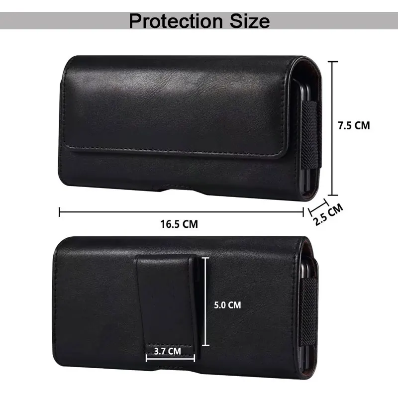 Belt Case for Samsung Galaxy Z Fold 4 3 2 5G Luxury Leather Pouch Waist Belt Clip Bag Holster Cell Phone Cover Fold4 Fold3