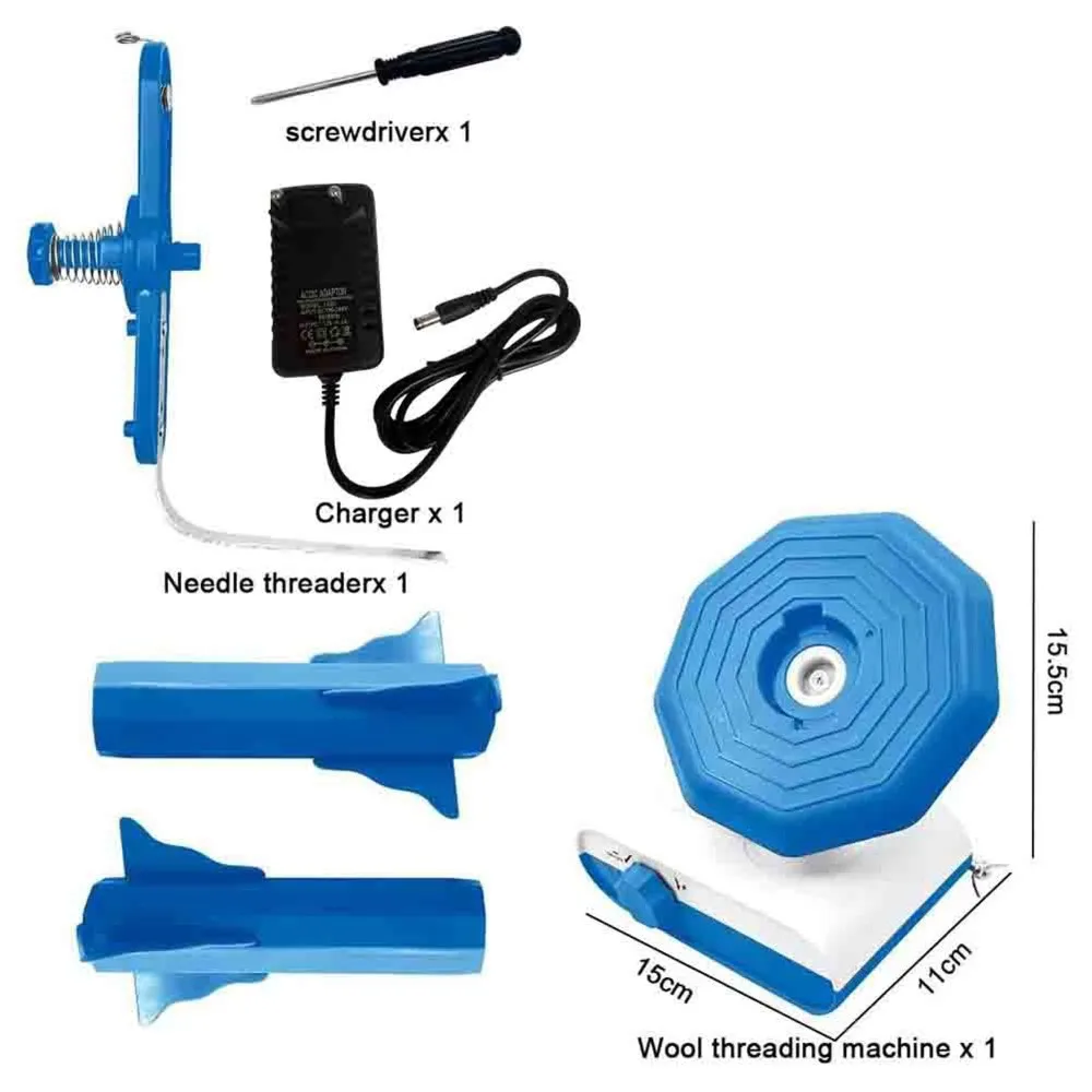 AB42-Knitting Cord Organizer Electric Bobbin Winder Electric Yarn Winding Machine EU Plug
