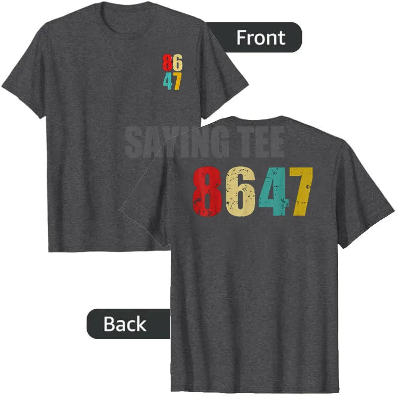 Retro Vintage 8647 Bekleidungs-T-Shirt Klassischer Retro Vintage 80er Jahre Grunge-Stil Herren Damen Streetwear Kleidung Neuartige Geschenk-T-Shirts – Detail 3