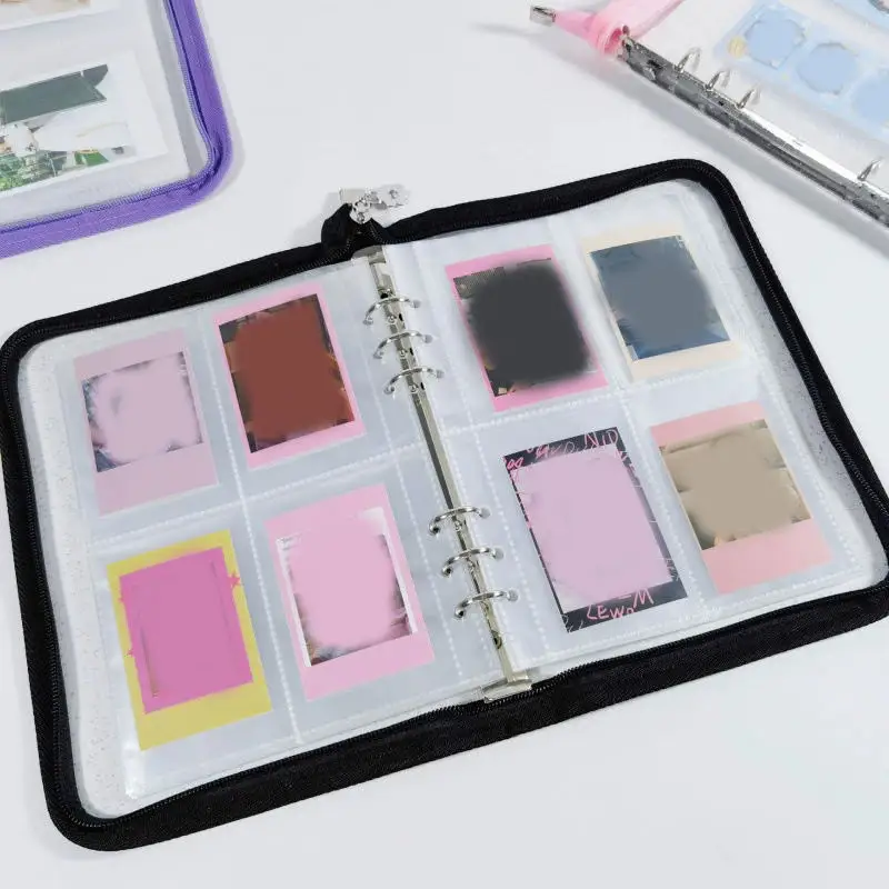 

A5 Glitter 6-Hole Zipper Binder Cover + 25PCS Inner Pages | Kpop Photocard & Album Storage Idol Small Card Collect Storage Book