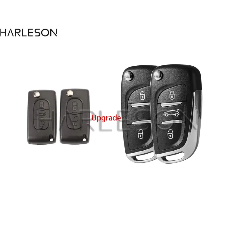 Modified Flip Remote Car Key Shell Case For Peugeot 207 307 308 407 607 807 For Citroen C2 C3 C4 C5 C6 Berlingo HU83 VA2