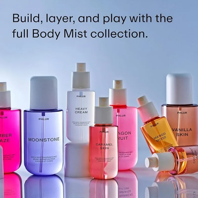 PHLUR HEAVY CREAM CARAMEL SKIN Dragon Fruit SET عطر نسائي عربي فرمون للشعر والجسم رذاذ كولونيا للرجل
