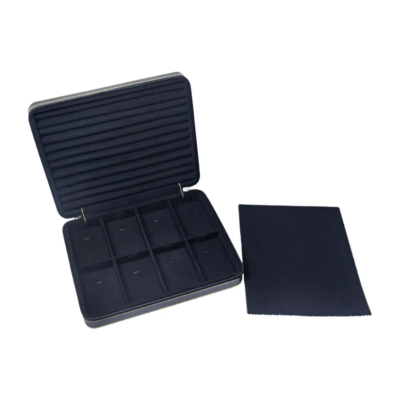 

Jewelry Display Case Multipurpose with Zipper Lightweight Necklace Pendant Container for Stud Showcase Travel Cufflinks Women