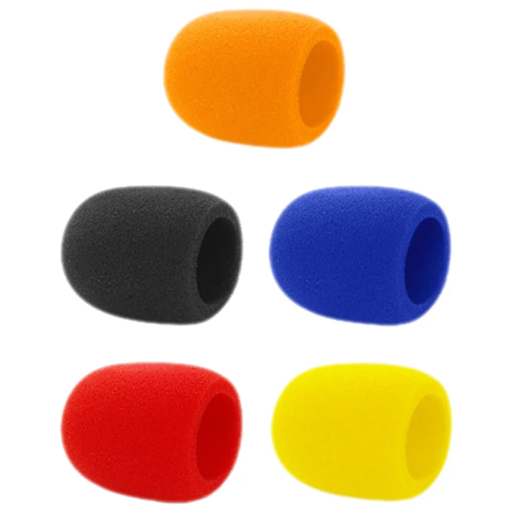 5pcs Microphone Windscreen Covers Universal Sponge Mic Protectors For Handheld Stage Wireless Mics Noise Reduction Accessory