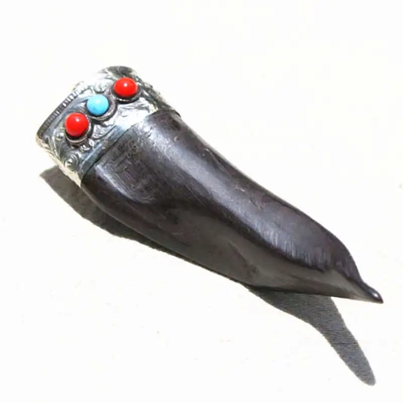 Tibetan Amulet Natural Sheep Horn Nugget Pendants Tibet Ethnic Amulets Family Decor Arts TBP219