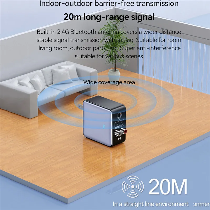 Multi-Function Bluetooth 5.3 Adapter Wireless Audio Receiver Transmitter Bluetooth Support Singing And Charging TFcard Function