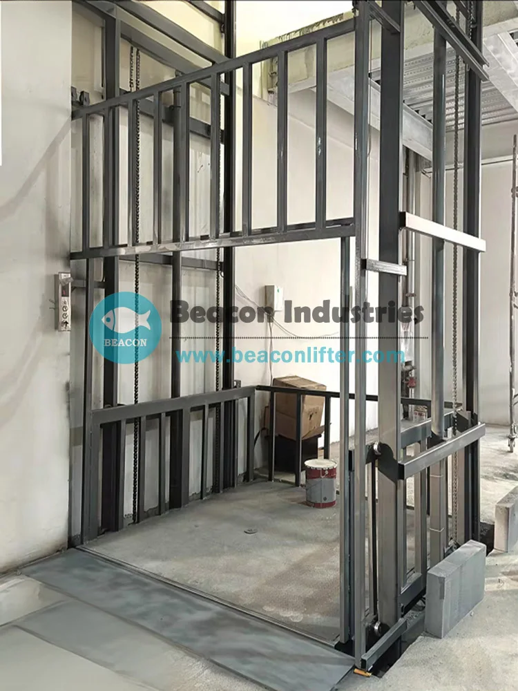 Heavy Duty Hydraulic Goods Lift Platform 2ton Load 6m Height Cargo Elevator for Warehouse