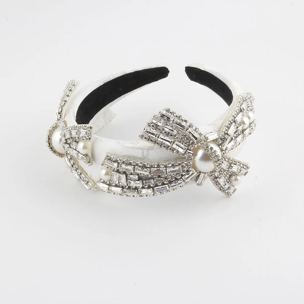 New fashion style heavy industry full of diamonds pearl light luxury headband versatile dance beautiful hair accessories women w