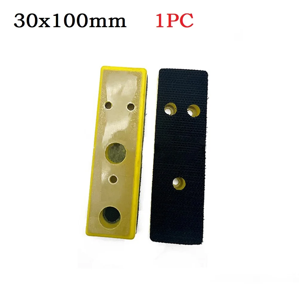 1pc Rectangular Sanding Pad Backing Pad Chamfering Hook And Loop Sander 30x100mm 40x100m For Grinding Polishing Tool Parts