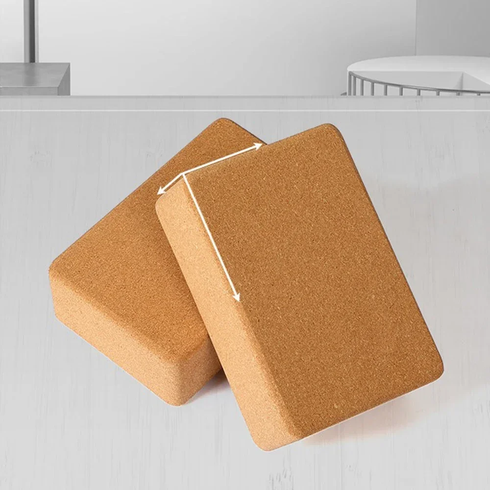 1 Pc 3 x 6 x 9 Inch Professional Eco-Friendly High Density Cork Yoga Block Brick Dance Assistant Tool Customized