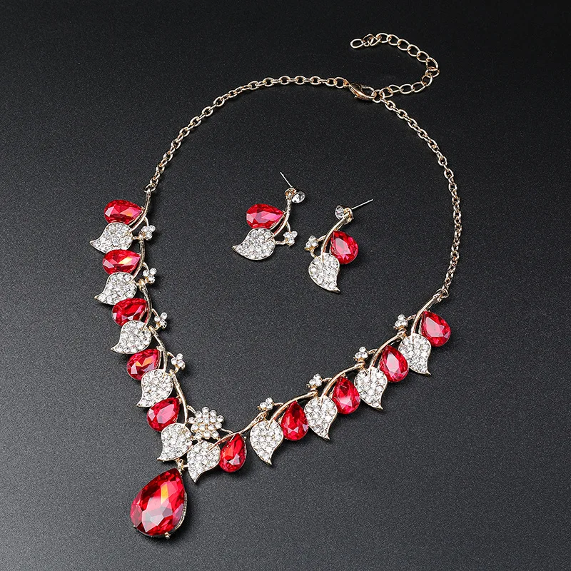 Vintage Necklace Ethnic Style Jewelry Set Jewelry Women\'s Necklace Set Water Drop Shape