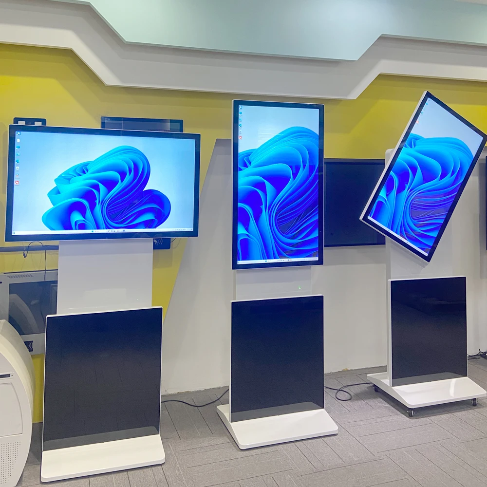 

43 Inch Floor Stand Touch Screen Kiosk Horizontal Rotating LCD Digital Signage Advertising Player