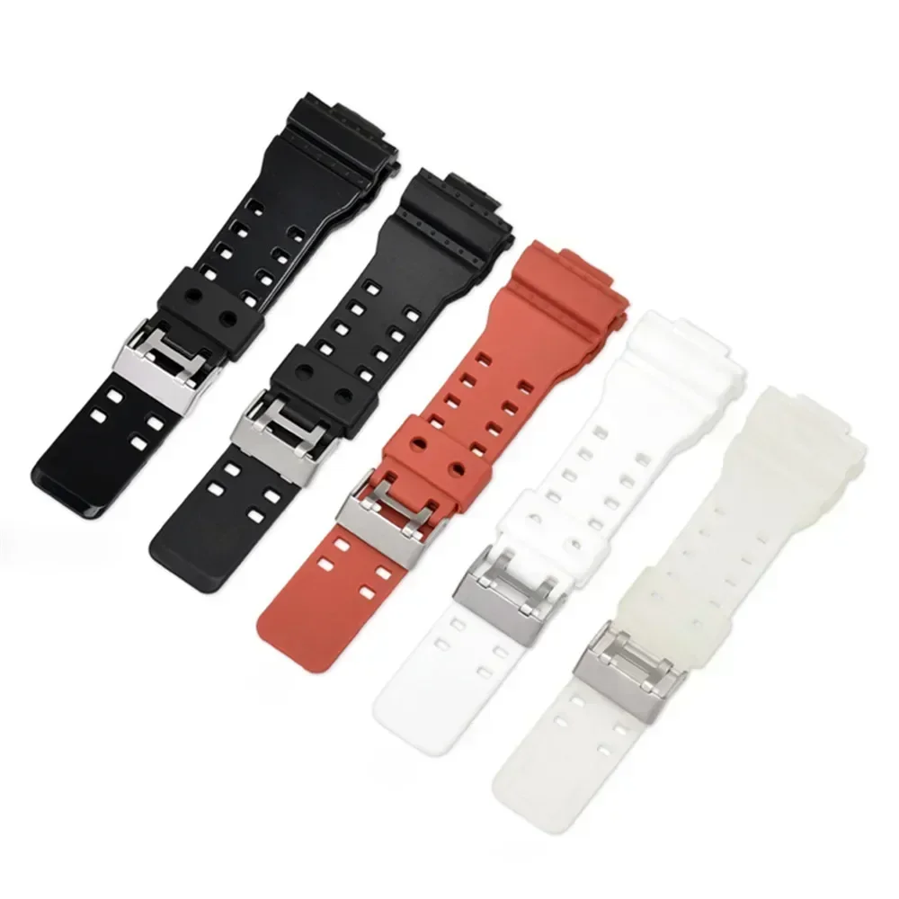 

Strap for Casio G-Shock GA-100/110/120/140/200/400/700 800 GD-100/110/120 G-8900 GLS-100 Replace Silicone Resin Watch Band 16mm