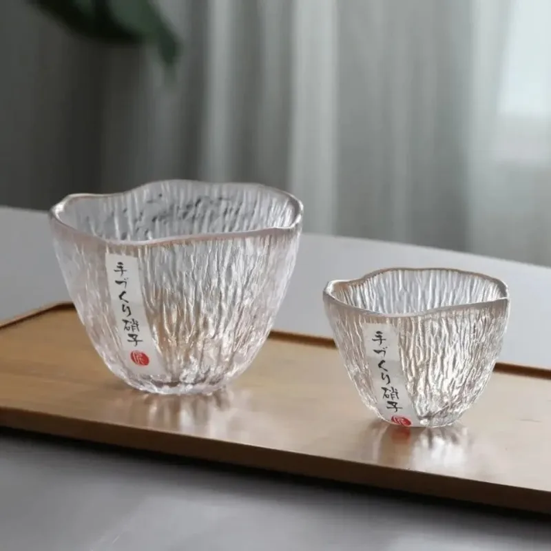 Raindrop Textured Heat Resistant Glass Cup Japanese Kung Fu Tea Cup Household Drinking & Wine Glass Cocktail Glass