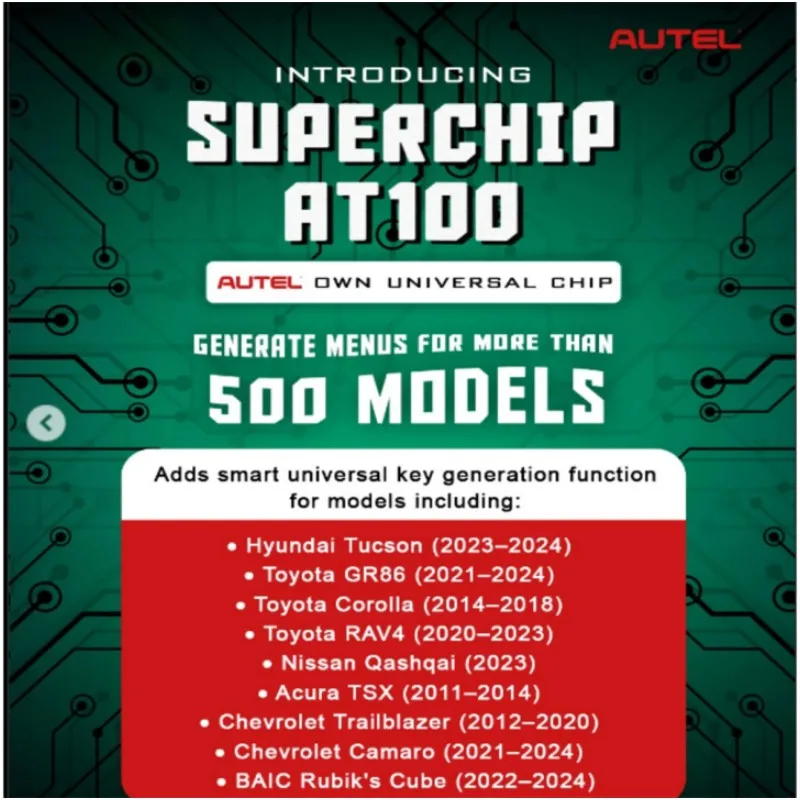 Autel AT100 Super Transponder Chip Universal Chip For KM100 IM508 Series IM608 Series XP200 XP400 XP400PRO Car Key Programming