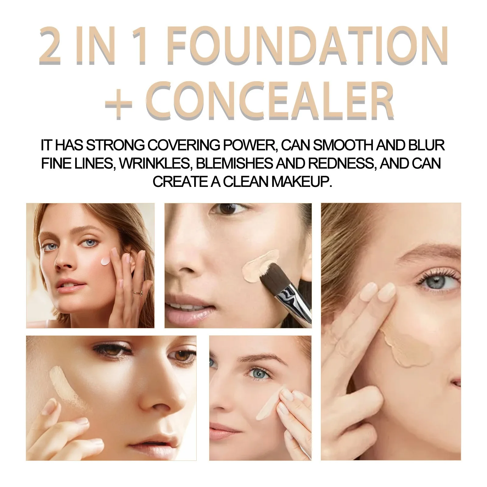 Jayswing Double Head concealer Spot&Acne Print Natural concealer Long lasting Makeup Concealed Pore concealer