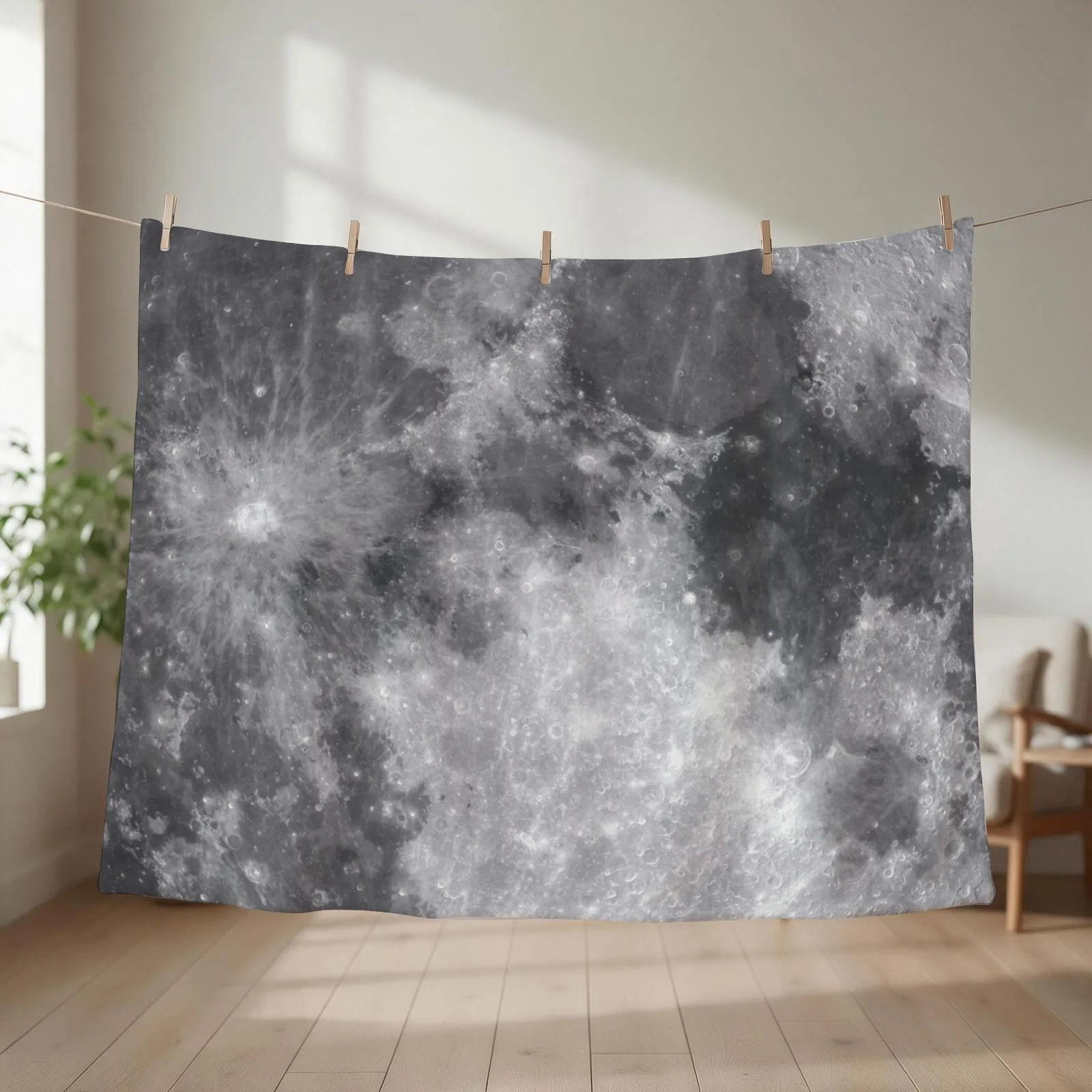 Moon Throw Blanket couch cozy soft plush fuzzy picnic outdoor blanket